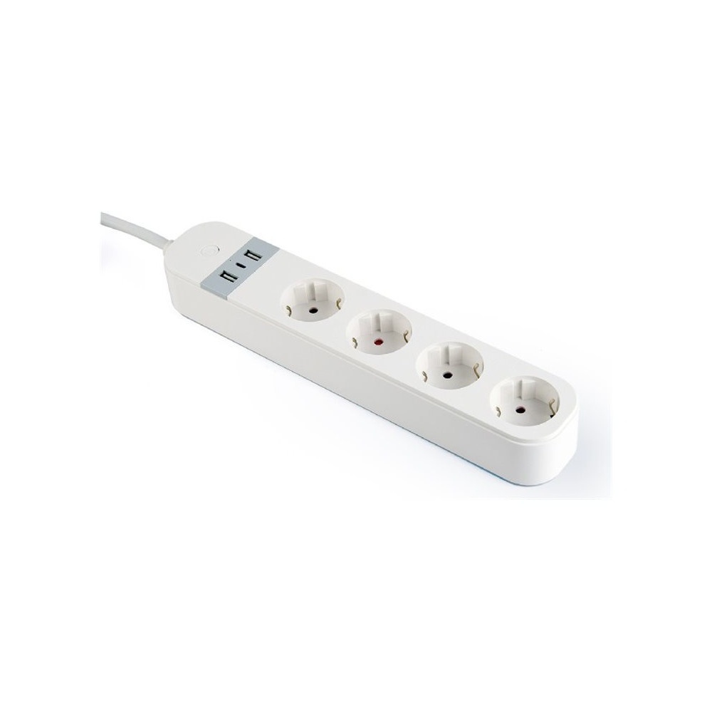 Produktbild för Gembird TSL-PS-S4U-01-W - smart kraftlist - 3680 watt