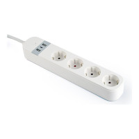 Produktbild för Gembird TSL-PS-S4U-01-W - smart kraftlist - 3680 watt