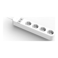 Produktbild för Gembird TSL-PS-S4U-01-W - smart kraftlist - 3680 watt