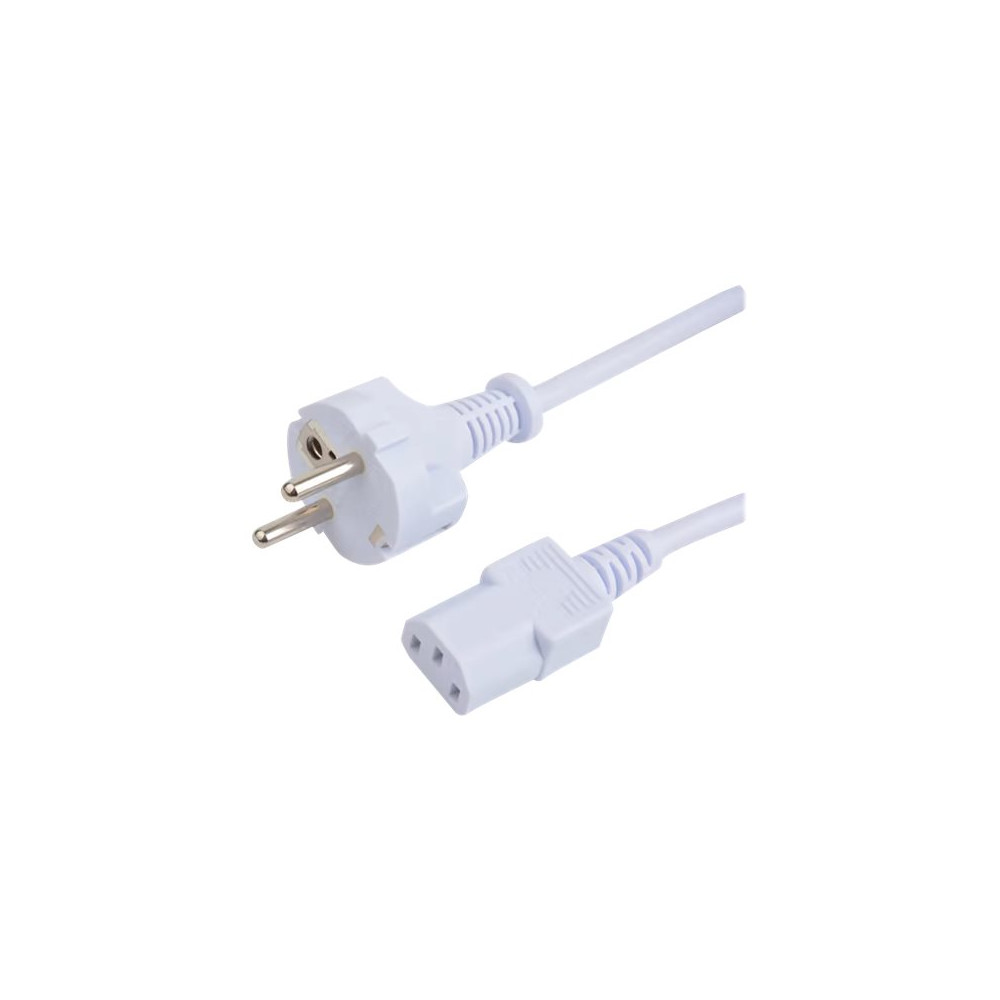 Produktbild för Prokord - strömkabel - power CEE 7/7 till power IEC 60320 C13 - 5 m