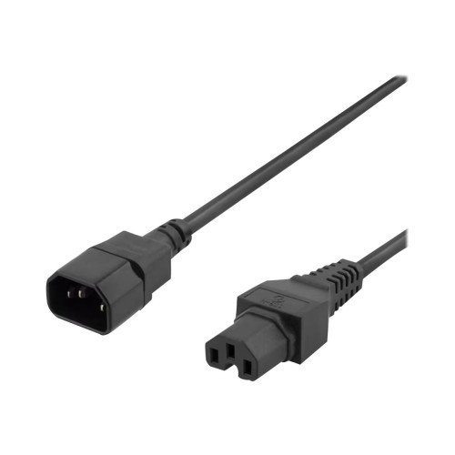 Prokord Prokord - strömkabel - IEC 60320 C14 till IEC 60320 C15 - 1 m