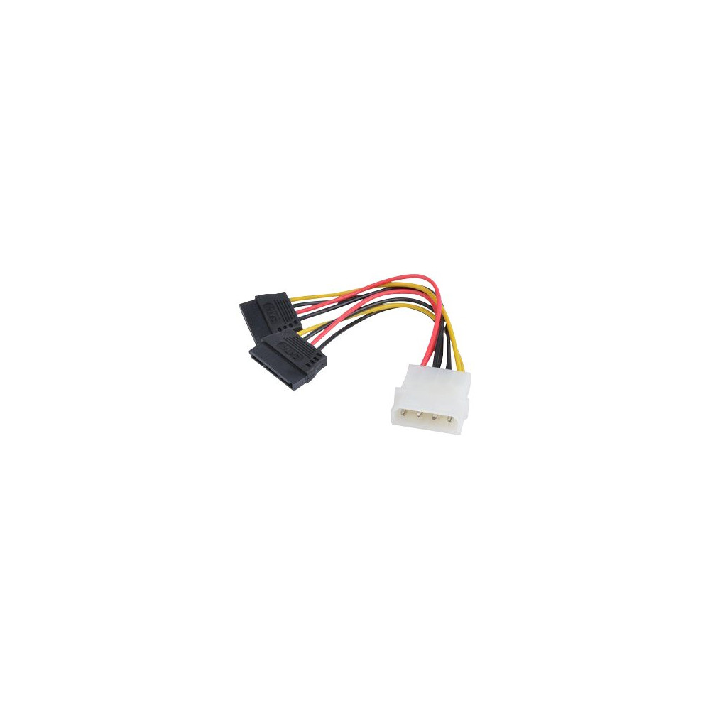 Produktbild för Prokord - strömkabel - 4 pin intern effekt till SATA-ström - 10 cm