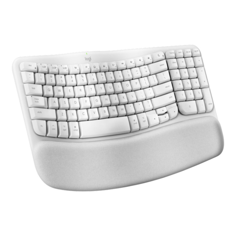 Produktbild för Logitech Ergo Series - tangentbord - med dämpande handflatestöd - QWERTY - offwhite Inmatningsenhet