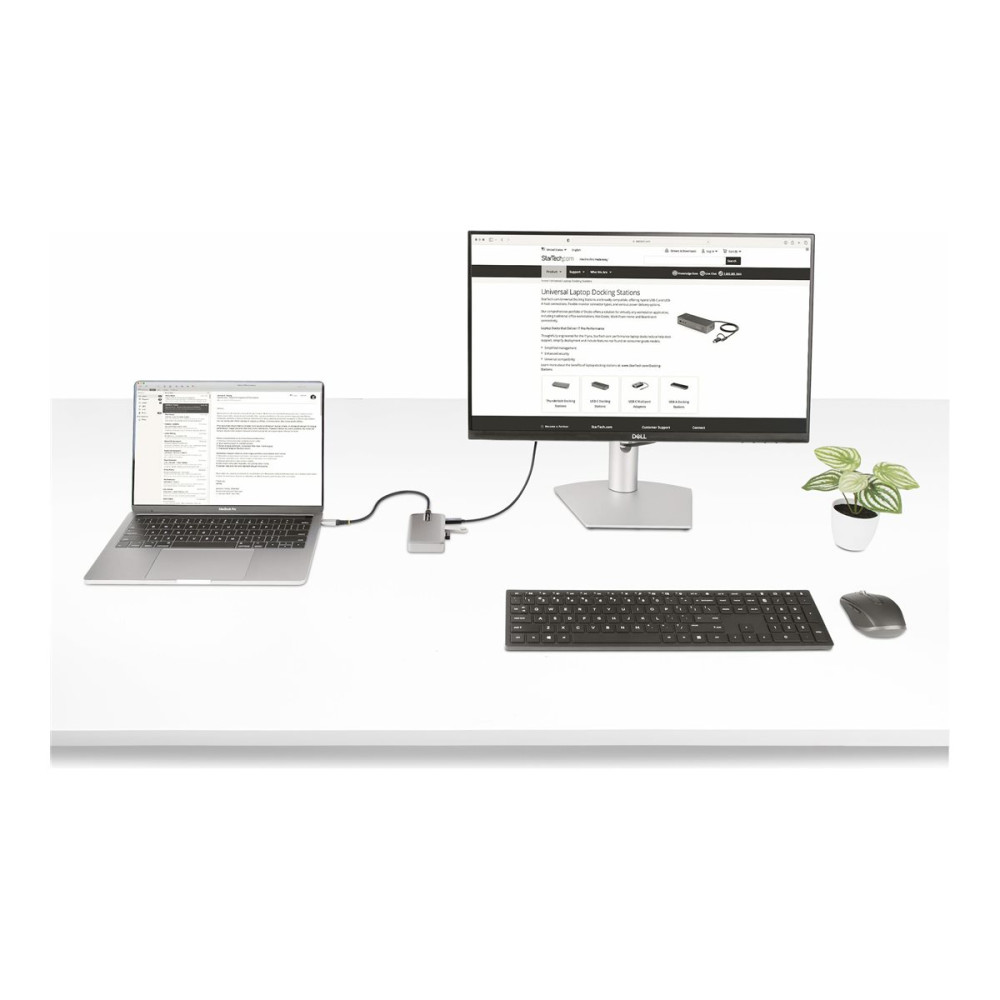 Produktbild för StarTech.com 4-Port USB-C Hub with USB-C DP Alt Mode Video Output 4K 60Hz, 3x USB-A, 1x USB-C, 100W Power Delivery Pass-Through, USB 3.2 Gen 2 (10Gbps), Portable USB Type-C to USB Type-A/C - 1ft (30cm) Host Cable (HB31C3A1CDPPD3) - hubb - 4 portar