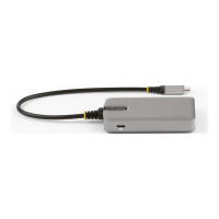 Produktbild för StarTech.com 4-Port USB-C Hub with USB-C DP Alt Mode Video Output 4K 60Hz, 3x USB-A, 1x USB-C, 100W Power Delivery Pass-Through, USB 3.2 Gen 2 (10Gbps), Portable USB Type-C to USB Type-A/C - 1ft (30cm) Host Cable (HB31C3A1CDPPD3) - hubb - 4 portar