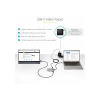 Produktbild för StarTech.com 4-Port USB-C Hub with USB-C DP Alt Mode Video Output 4K 60Hz, 3x USB-A, 1x USB-C, 100W Power Delivery Pass-Through, USB 3.2 Gen 2 (10Gbps), Portable USB Type-C to USB Type-A/C - 1ft (30cm) Host Cable (HB31C3A1CDPPD3) - hubb - 4 portar