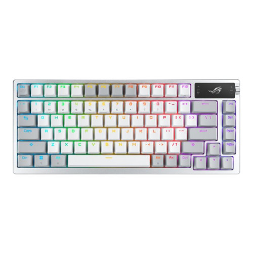 ASUSTeK COMPUTER ASUS ROG Azoth - tangentbord - hotswap - 75% - med OLED-display - vit Inmatningsenhet