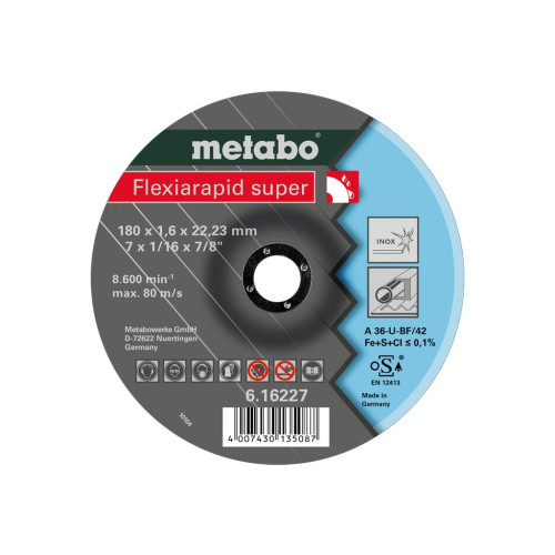 Metabo Metabo Flexiarapid Super TF 42 - skärskiva - för rostfritt stål, acid-resistant steel, inox steel, spring steel, tool steel, non-ferrous materials