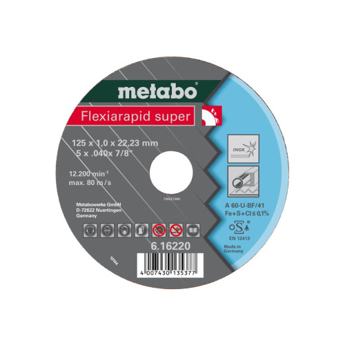 Metabo Metabo Flexiarapid Super TF 41 - skärskiva - för rostfritt stål, acid-resistant steel, inox steel, spring steel, tool steel, rust-resistant steel
