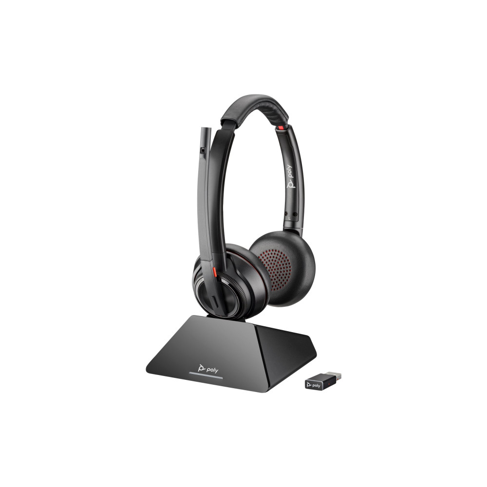 Produktbild för HP Poly Savi 8220 - headset - USB-A via Bluetooth-adapter