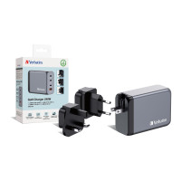 Produktbild för Verbatim strömadapter - GaN - 3 x USB-C, USB typ A - 240 watt