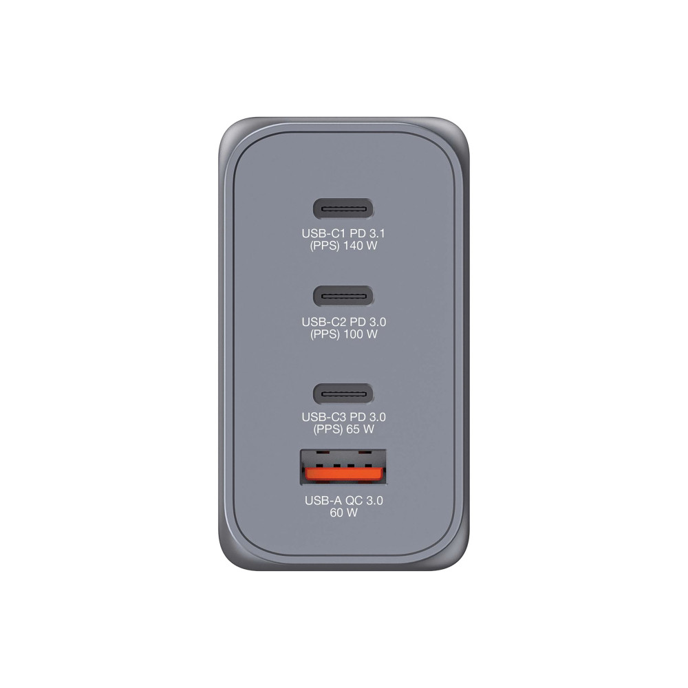 Produktbild för Verbatim strömadapter - GaN - 3 x USB-C, USB typ A - 240 watt