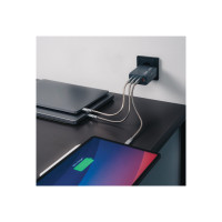 Produktbild för Verbatim strömadapter - GaN - 3 x USB-C, USB typ A - 240 watt