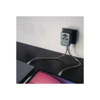 Produktbild för Verbatim UTA-06 strömadapter - GaN III, universell - 2 x USB, 2 x USB-C - 100 Watt