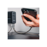 Produktbild för Verbatim UTA-06 strömadapter - GaN III, universell - 2 x USB, 2 x USB-C - 100 Watt