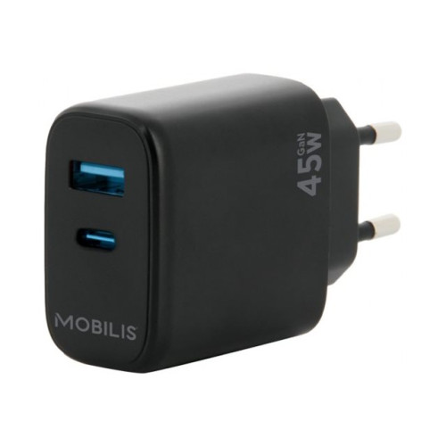 MOBILIS Mobilis strömadapter - snabb, gan - USB, USB-C - 45 watt