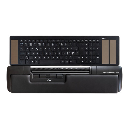 MouseTrapper Mousetrapper Delta Regular - central pekenhet - USB - grå - med Mousetrapper Type Keyboard