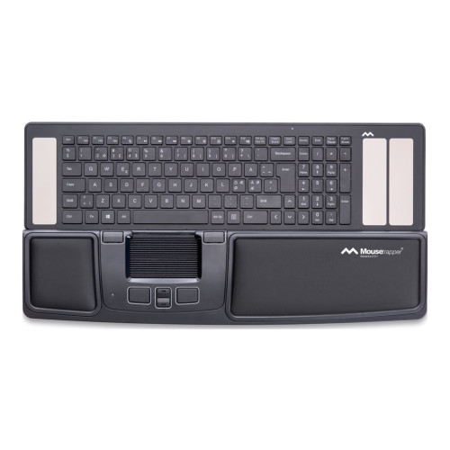 MouseTrapper Mousetrapper Advance 2.0+ - central pekenhet - USB - svart med vita accenter - med Mousetrapper Type Keyboard