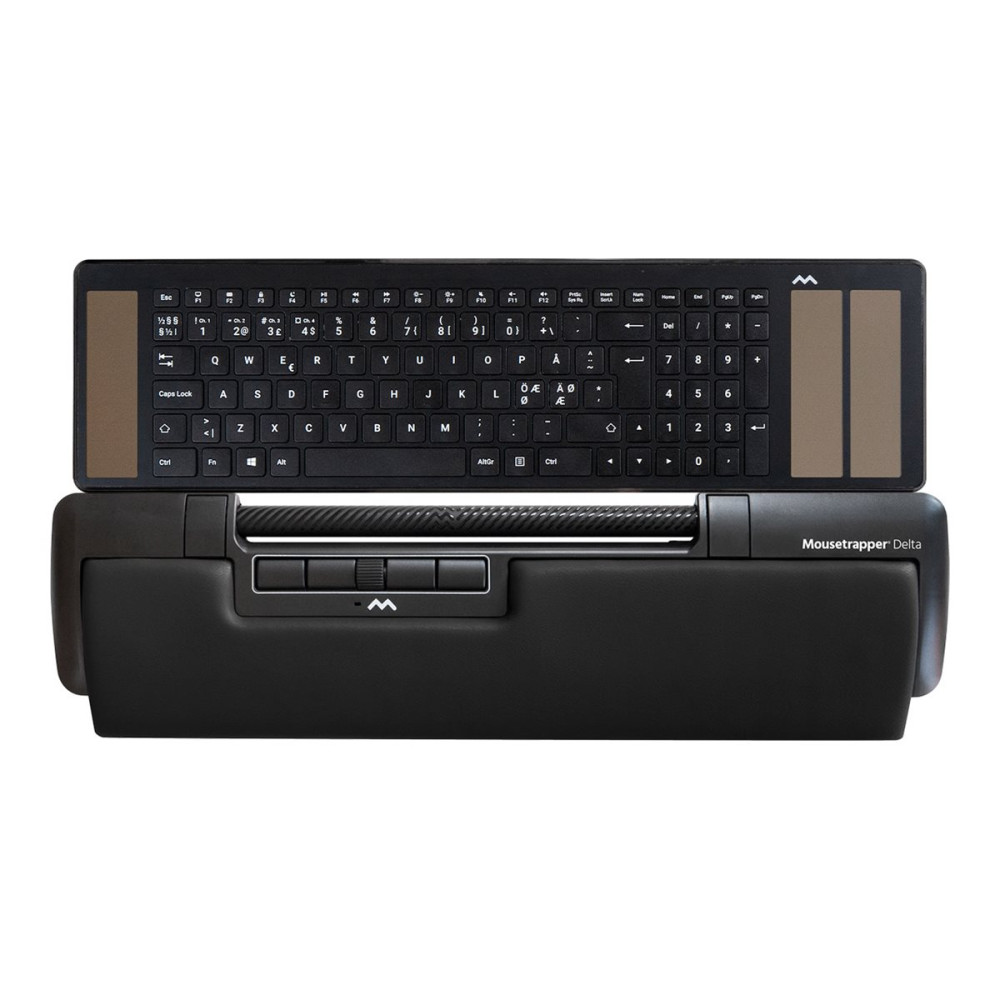Produktbild för Mousetrapper Delta Extended - central pekenhet - USB - svart - med Mousetrapper Type Keyboard