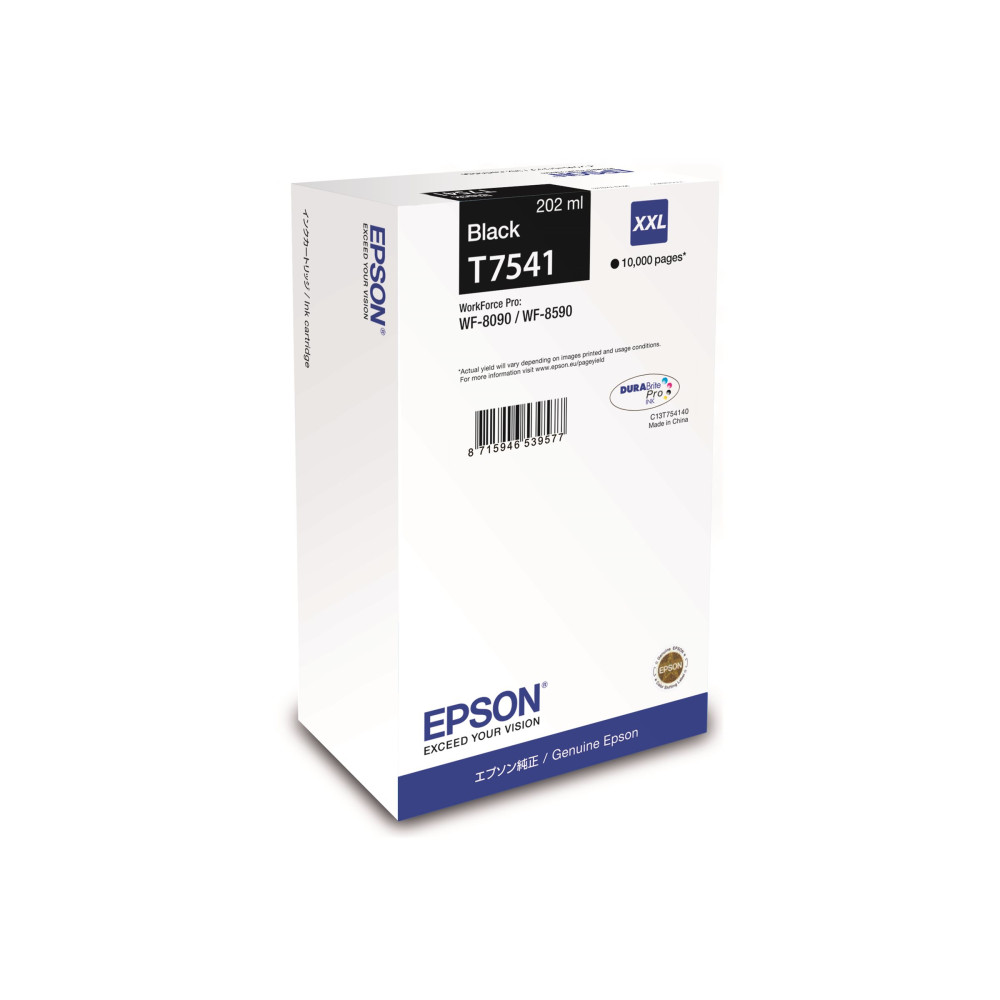 Produktbild för Epson T7541 - XXL-storlek - svart - original - bläckpatron
