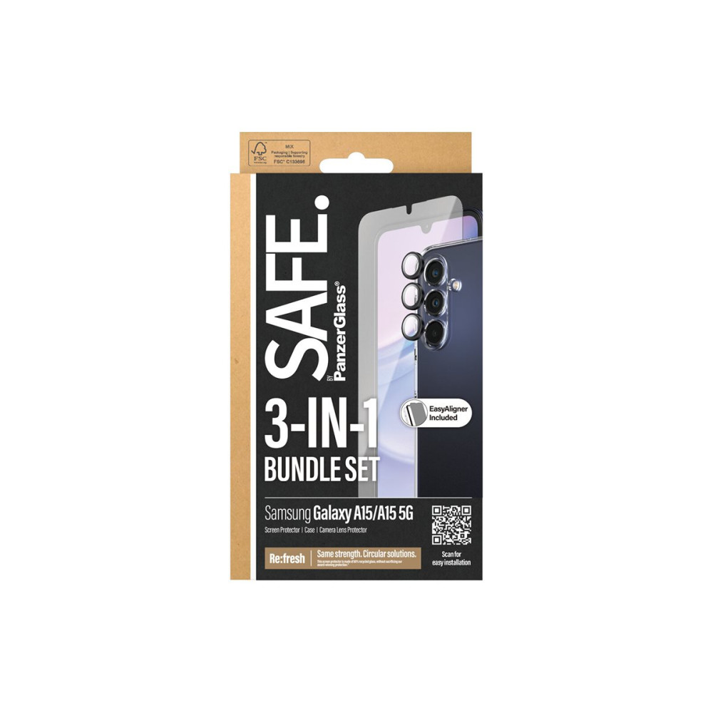 Produktbild för SAFE. by PanzerGlass - 3-i-1-skyddspaket - baksidesskydd för mobiltelefon