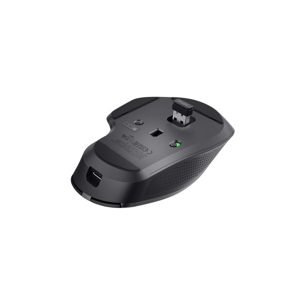 Produktbild för Trust Ozaa+ - mus - flera enheter - 2.4 GHz, Bluetooth - svart