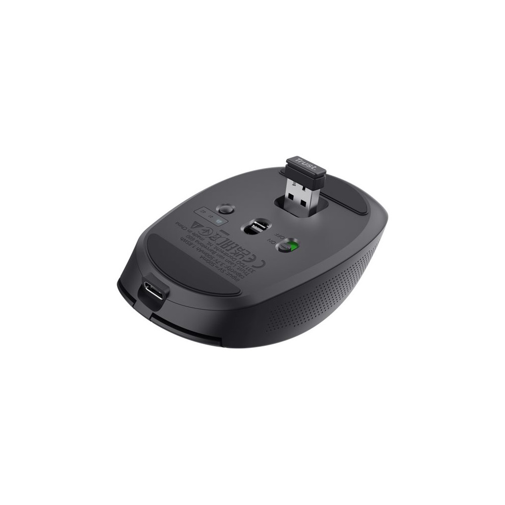 Produktbild för Trust Ozaa - mus - flera enheter - 2.4 GHz, Bluetooth - svart