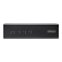 Produktbild för StarTech.com 4-Port Dual-Monitor DisplayPort KVM Switch, 4K 60Hz, 2x USB 5Gbps Hub Ports, 2x USB 2.0 HID Ports, Hotkey and Push-Button Switching, TAA Compliant - 3.5mm Audio, HDCP (P4DD46A2-KVM-SWITCH) - omkopplare för tangentbord/video/mus/ljud - 4 porta