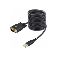 Produktbild för StarTech.com 10ft (3m) USB to Serial Adapter Cable, Interchangeable DB9 Screws/Nuts, COM Retention, USB-A to DB9 RS232, FTDI IC, Level-4 ESD Protection, Windows/macOS/ChromeOS/Linux - Rugged TPE Construction (1P10FFC-USB-SERIAL) - USB / seriell kabel - US