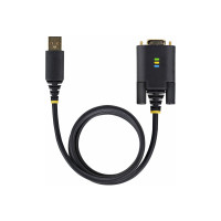 Produktbild för StarTech.com 10ft (3m) USB to Serial Adapter Cable, Interchangeable DB9 Screws/Nuts, COM Retention, USB-A to DB9 RS232, FTDI IC, Level-4 ESD Protection, Windows/macOS/ChromeOS/Linux - Rugged TPE Construction (1P10FFC-USB-SERIAL) - USB / seriell kabel - US