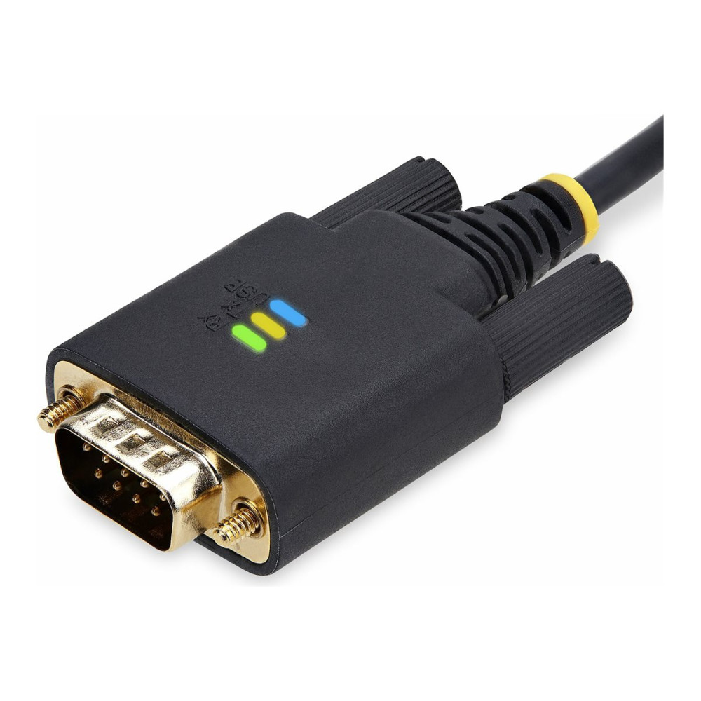 Produktbild för StarTech.com 10ft (3m) USB to Serial Adapter Cable, Interchangeable DB9 Screws/Nuts, COM Retention, USB-A to DB9 RS232, FTDI IC, Level-4 ESD Protection, Windows/macOS/ChromeOS/Linux - Rugged TPE Construction (1P10FFC-USB-SERIAL) - USB / seriell kabel - US