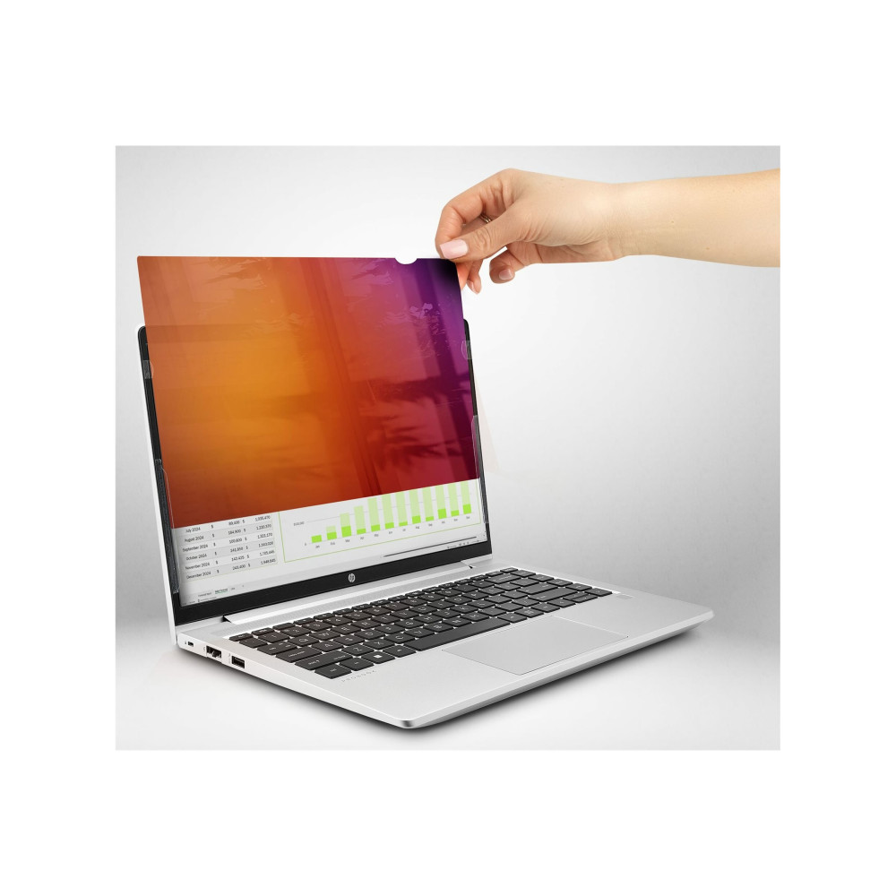 Produktbild för StarTech.com 14-inch 16:9 Laptop Privacy Screen, Reversible Gold Filter w/Enhanced Privacy, Computer Security Filter, Removable Screen Protector/Shield, +/- 30 Deg. - sekretessfilter till bärbar dator (horisontell)