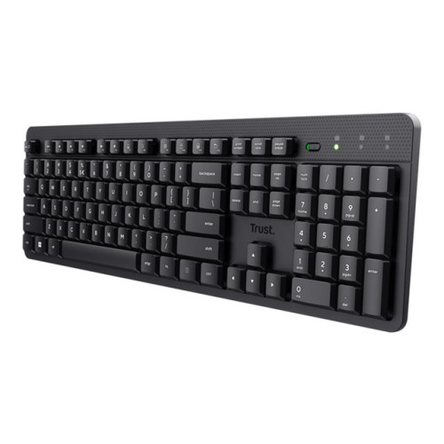 Trust Computer Products Trust Ody II - tangentbord - tyst - 100% full size - QWERTY - Nordisk - svart Inmatningsenhet