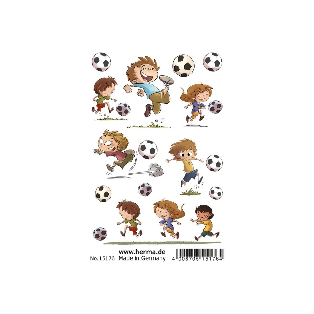 Produktbild för HERMA YOUNG LINE CLASSIC tattoo - temporary tattoo - soccers - 8.4 x 12 cm - flera färger (paket om 12)