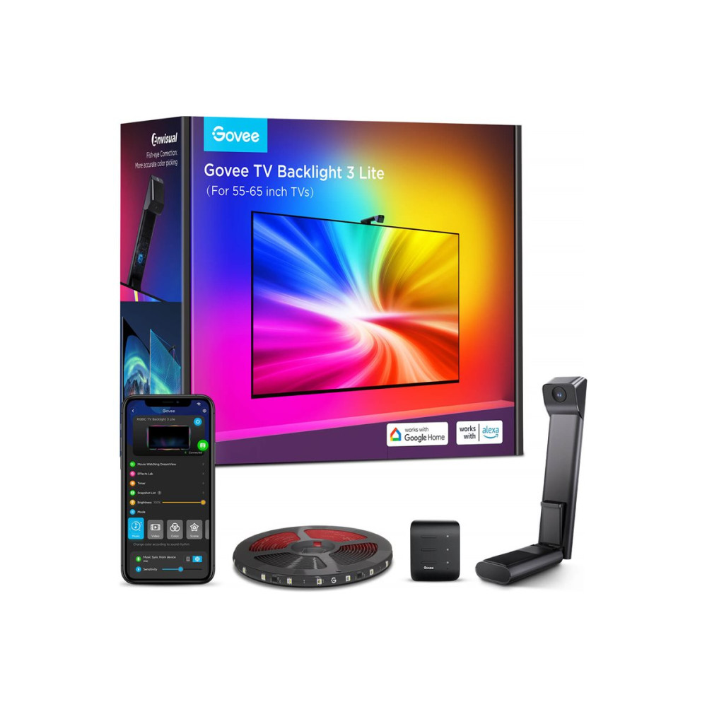 Produktbild för Govee TV Backlight 3 Lite H6099 - ljusslinga - LED - 30 LEDs/m - RGBICW