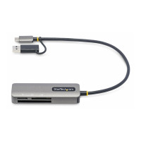 Produktbild för StarTech.com USB 3.0 Multi-Media Memory Card Reader, SD/microSD/CompactFlash Card Reader, Portable USB 5Gbps Card Adapter, External USB-C Card Reader with Attached USB-A Adapter - Works with Any Operating System (FCREADMICRO3V2) - kortläsare - USB 3.0/USB