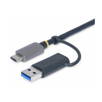 Produktbild för StarTech.com USB 3.0 Multi-Media Memory Card Reader, SD/microSD/CompactFlash Card Reader, Portable USB 5Gbps Card Adapter, External USB-C Card Reader with Attached USB-A Adapter - Works with Any Operating System (FCREADMICRO3V2) - kortläsare - USB 3.0/USB