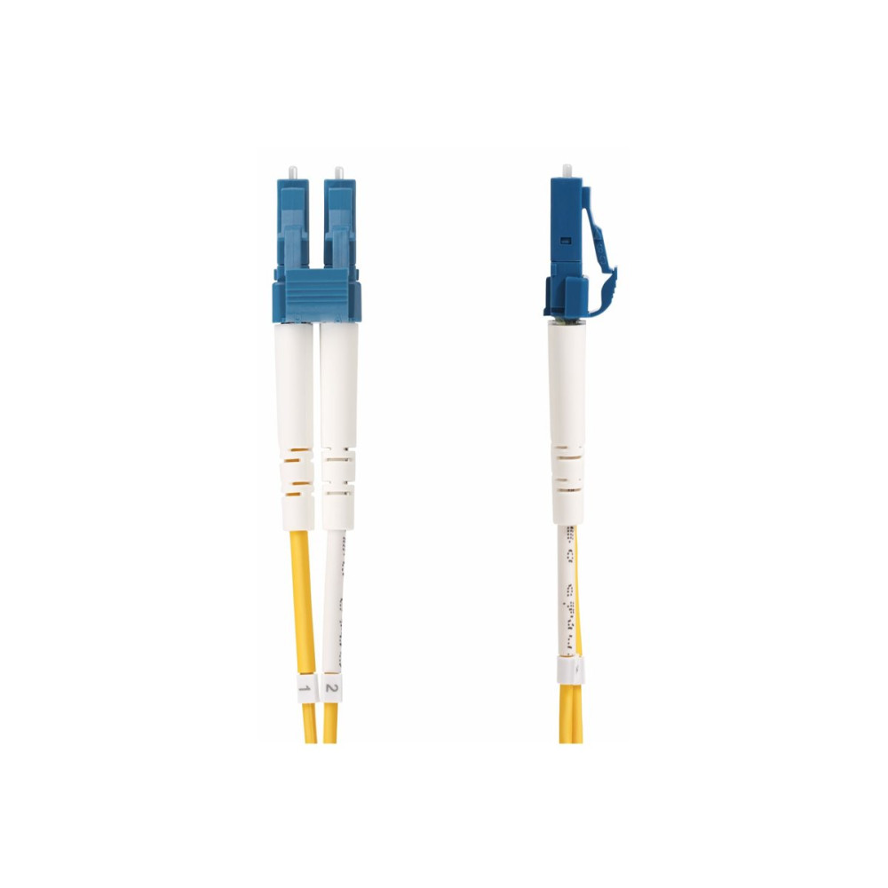 Produktbild för StarTech.com 15m (50ft) LC to SC (UPC) OS2 Single Mode Duplex Fiber Optic Cable, 9/125µm, Laser Optimized, 10G, Bend Insensitive, Low Insertion Loss - LSZH Fiber Patch Cord (SMLCSC-OS2-15M) - patch-kabel - 15 m - 15 m - gul