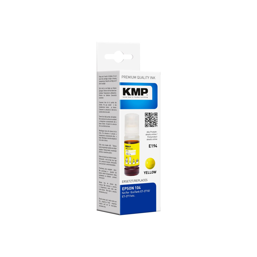Produktbild för KMP E194 - gul - kompatibel - bläckpatron (alternativ för: Epson C13T00P440)