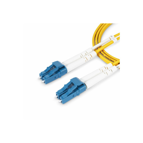 StarTech.com Startech 1m (3.3ft) LC to LC (UPC) OS2 Single Mode Duplex Fiber Optic Cable, 9/125µm, Laser Optimized, 10G, Bend Insensitive, Low Insertion Loss - LSZH Fiber Patch Cord (SMDOS2LCLC1M) - patch-kabel - 1 m - gul