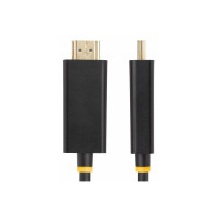 Produktbild för StarTech.com 3.3ft (1m) DisplayPort to HDMI Adapter Cable, 4K 60Hz with HDR, DP to HDMI 2.0b, Active Video Converter, DisplayPort Desktop to HDMI Monitor, M/M - DisplayPort to HDMI Cord (3F-DP-HDMI-4K60-HDR) - adapterkabel - DisplayPort / HDMI - 1 m