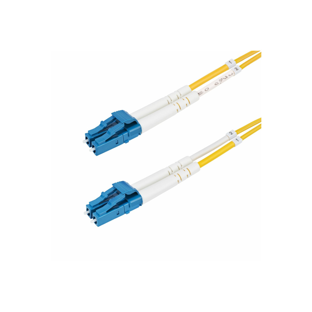 Produktbild för StarTech.com 7m (22.9ft) LC to LC (UPC) OS2 Single Mode Duplex Fiber Optic Cable, 9/125µm, Laser Optimized, 10G, Bend Insensitive, Low Insertion Loss - LSZH Fiber Patch Cord (SMDOS2LCLC7M) - patch-kabel - 7 m - 7 m - gul