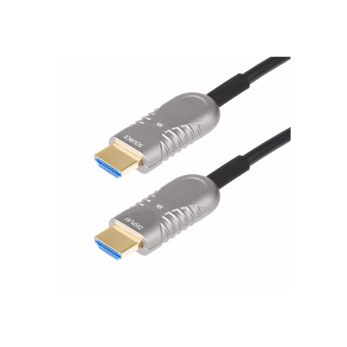 StarTech.com StarTech.com 30ft (9.1m) HDMI 2.1 Hybrid Active Optical Cable (AOC), CMP, Plenum Rated, Ultra High Speed HDMI Fiber Optic Cable, 48Gbps, 8K 60Hz/4K 120Hz, HDR10+/FRL/TMDS/eARC - CMP In Wall HDMI 2.1/2.0 Cord (8K-A-30F-HDMI-CABLE) - HDMI-kabel - 9.1 m