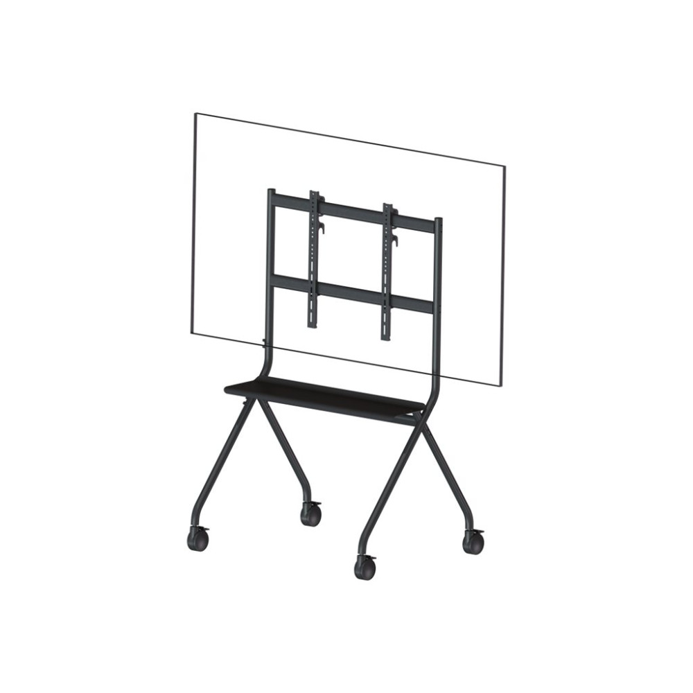 Produktbild för Vision VFM-F12 vagn - för LCD-display - stafflityp - mattsvart