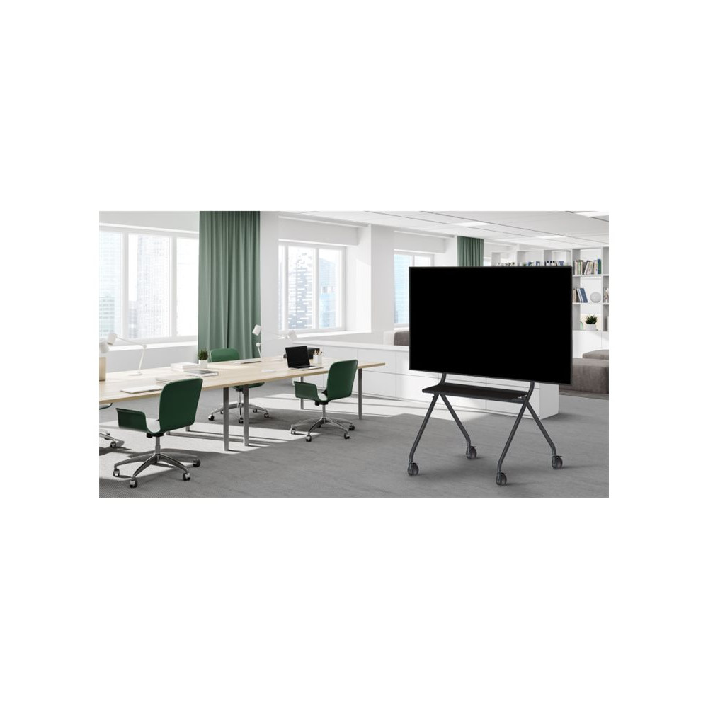 Produktbild för Vision VFM-F12 vagn - för LCD-display - stafflityp - mattsvart