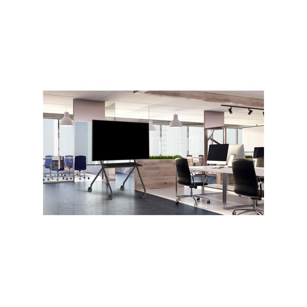 Produktbild för Vision VFM-F12 vagn - för LCD-display - stafflityp - mattsvart