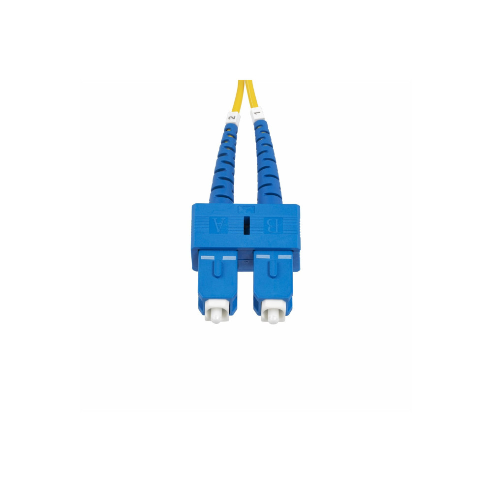 Produktbild för StarTech.com 2m (6.6ft) SC to SC (UPC) OS2 Single Mode Duplex Fiber Optic Cable, 9/125µm, Laser Optimized, 40G/100G Zipcord, Bend Insensitive, Low Insertion Loss - LSZH Fiber Patch Cord (SMDOS2SCSC2M) - patch-kabel - 2 m - 2 m - gul