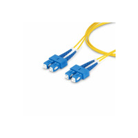 Produktbild för StarTech.com 1m (3.3ft) SC to SC (UPC) OS2 Single Mode Duplex Fiber Optic Cable, 9/125µm, Laser Optimized, 40G/100G Zipcord, Bend Insensitive, Low Insertion Loss - LSZH Fiber Patch Cord (SMDOS2SCSC1M) - patch-kabel - 1 m - 1 m - gul