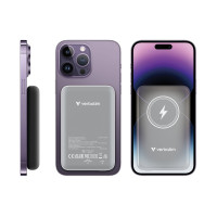 Produktbild för Verbatim Charge 'n' Go trådlös powerbank - magnetfäste - Li-pol - USB-C - 20 Watt