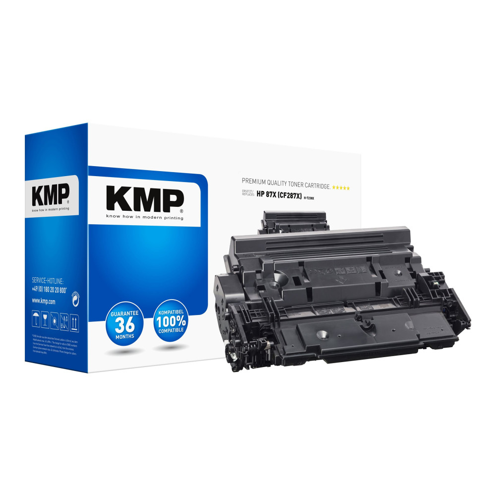 Produktbild för KMP H-T238X - Lång livslängd - svart - kompatibel - tonerkassett (alternativ för: HP 87X)